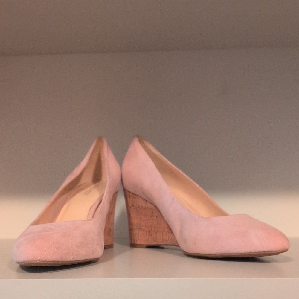 Nine West Blush Suede Wedges